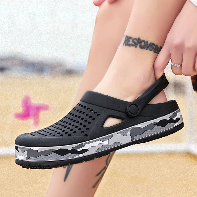 Summer Men Shoes Clogs Slipper - Farming And Agriculture ulasan dan harga